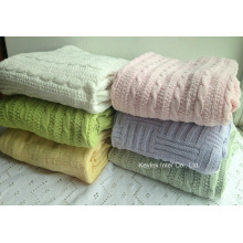 Cobertor de manta de tricô simples macio cobertor